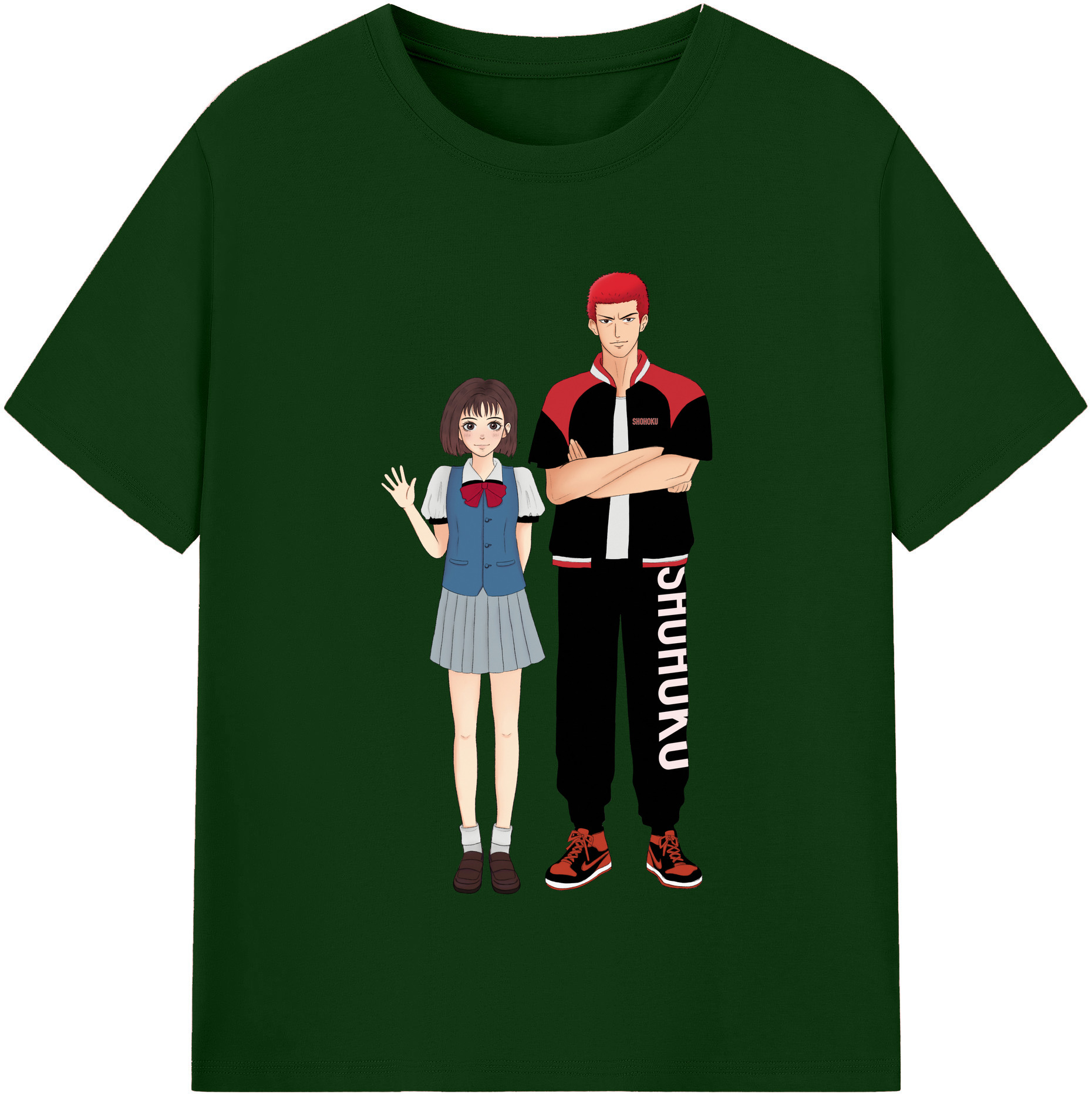 SLAM DUNK／スラムダンク 綿100％半袖Tシャツ（フロントプリント）